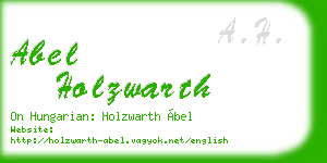 abel holzwarth business card